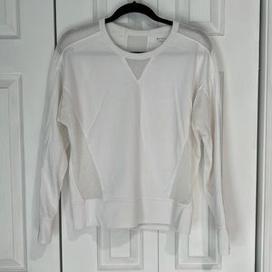 White Mesh Long-sleeve Shirt